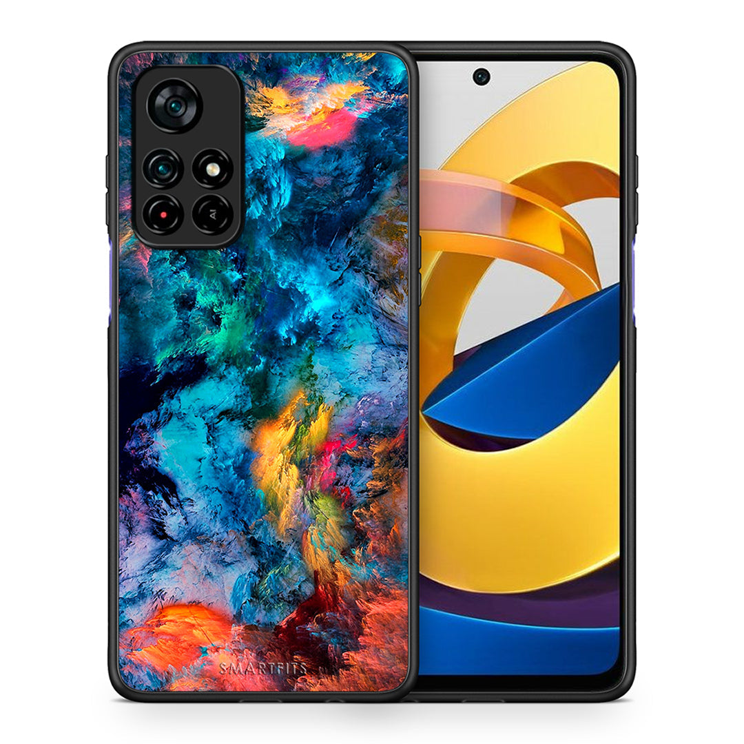 Θήκη Xiaomi Poco M4 Pro 5G Crayola Paint από τη Smartfits με σχέδιο στο πίσω μέρος και μαύρο περίβλημα | Xiaomi Poco M4 Pro 5G Crayola Paint case with colorful back and black bezels