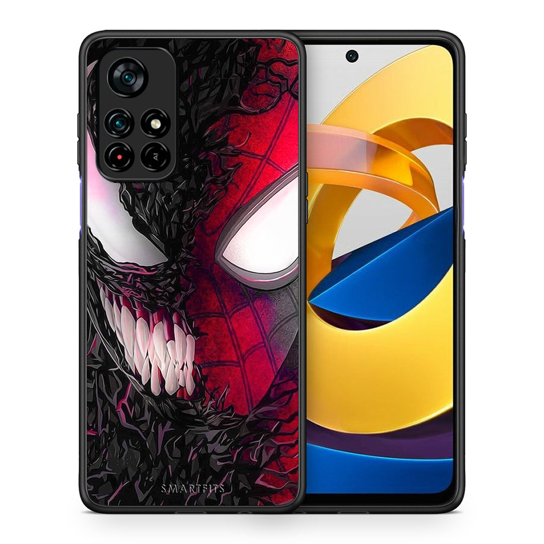 Θήκη Xiaomi Poco M4 Pro 5G SpiderVenom PopArt από τη Smartfits με σχέδιο στο πίσω μέρος και μαύρο περίβλημα | Xiaomi Poco M4 Pro 5G SpiderVenom PopArt case with colorful back and black bezels