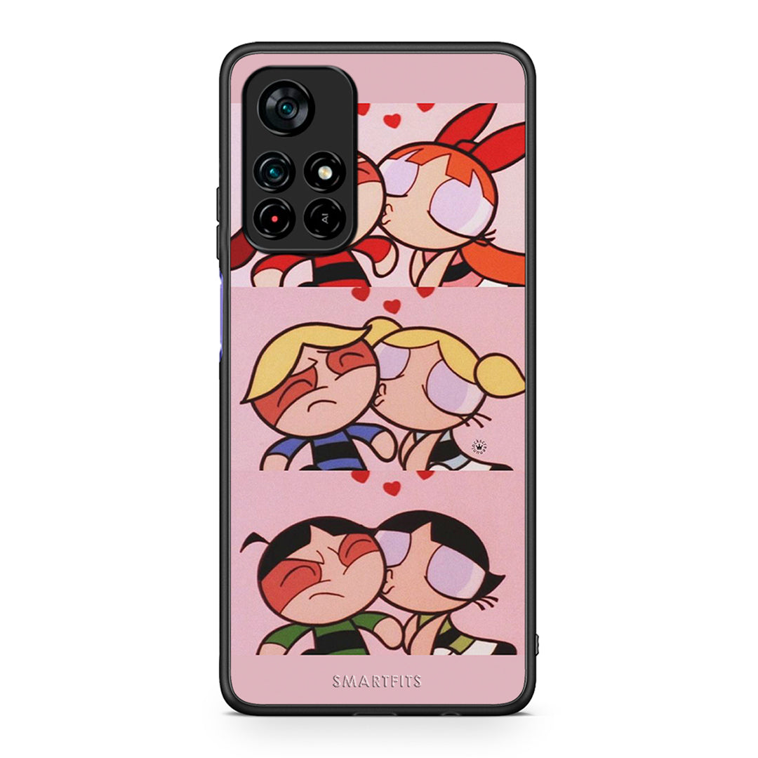 Xiaomi Poco M4 Pro 5G Puff Love Θήκη Αγίου Βαλεντίνου από τη Smartfits με σχέδιο στο πίσω μέρος και μαύρο περίβλημα | Smartphone case with colorful back and black bezels by Smartfits