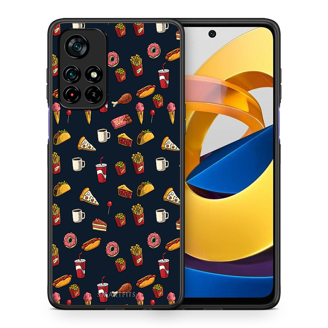 Θήκη Xiaomi Poco M4 Pro 5G Hungry Random από τη Smartfits με σχέδιο στο πίσω μέρος και μαύρο περίβλημα | Xiaomi Poco M4 Pro 5G Hungry Random case with colorful back and black bezels