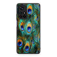 Thumbnail for Xiaomi Poco M4 Pro 5G Real Peacock Feathers θήκη από τη Smartfits με σχέδιο στο πίσω μέρος και μαύρο περίβλημα | Smartphone case with colorful back and black bezels by Smartfits