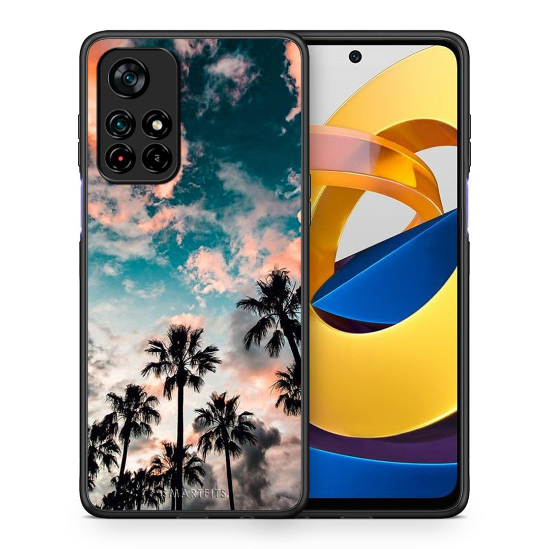 Θήκη Xiaomi Poco M4 Pro 5G Sky Summer από τη Smartfits με σχέδιο στο πίσω μέρος και μαύρο περίβλημα | Xiaomi Poco M4 Pro 5G Sky Summer case with colorful back and black bezels