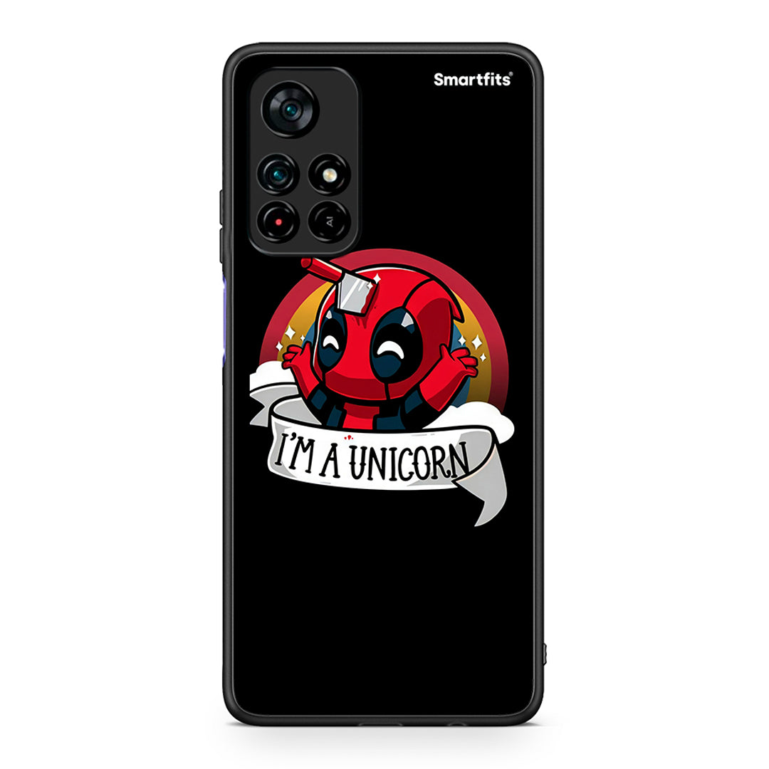 Xiaomi Poco M4 Pro 5G Unicorn Deadpool θήκη από τη Smartfits με σχέδιο στο πίσω μέρος και μαύρο περίβλημα | Smartphone case with colorful back and black bezels by Smartfits
