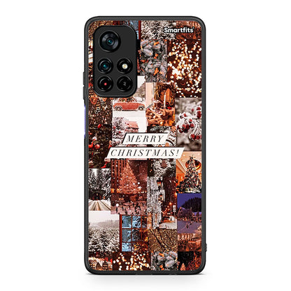 Xiaomi Poco M4 Pro 5G Xmas Collage θήκη από τη Smartfits με σχέδιο στο πίσω μέρος και μαύρο περίβλημα | Smartphone case with colorful back and black bezels by Smartfits