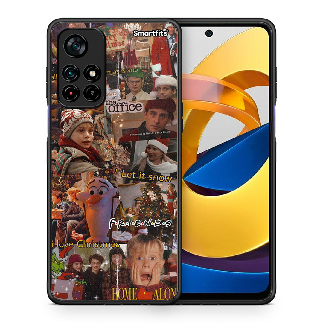 Θήκη Xiaomi Poco M4 Pro 5G Xmas Wishes από τη Smartfits με σχέδιο στο πίσω μέρος και μαύρο περίβλημα | Xiaomi Poco M4 Pro 5G Xmas Wishes case with colorful back and black bezels