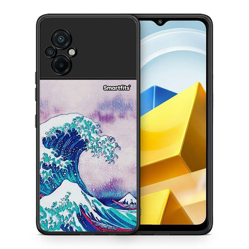Θήκη Xiaomi Poco M5 / Redmi Note 11E Blue Waves από τη Smartfits με σχέδιο στο πίσω μέρος και μαύρο περίβλημα | Xiaomi Poco M5 / Redmi Note 11E Blue Waves case with colorful back and black bezels