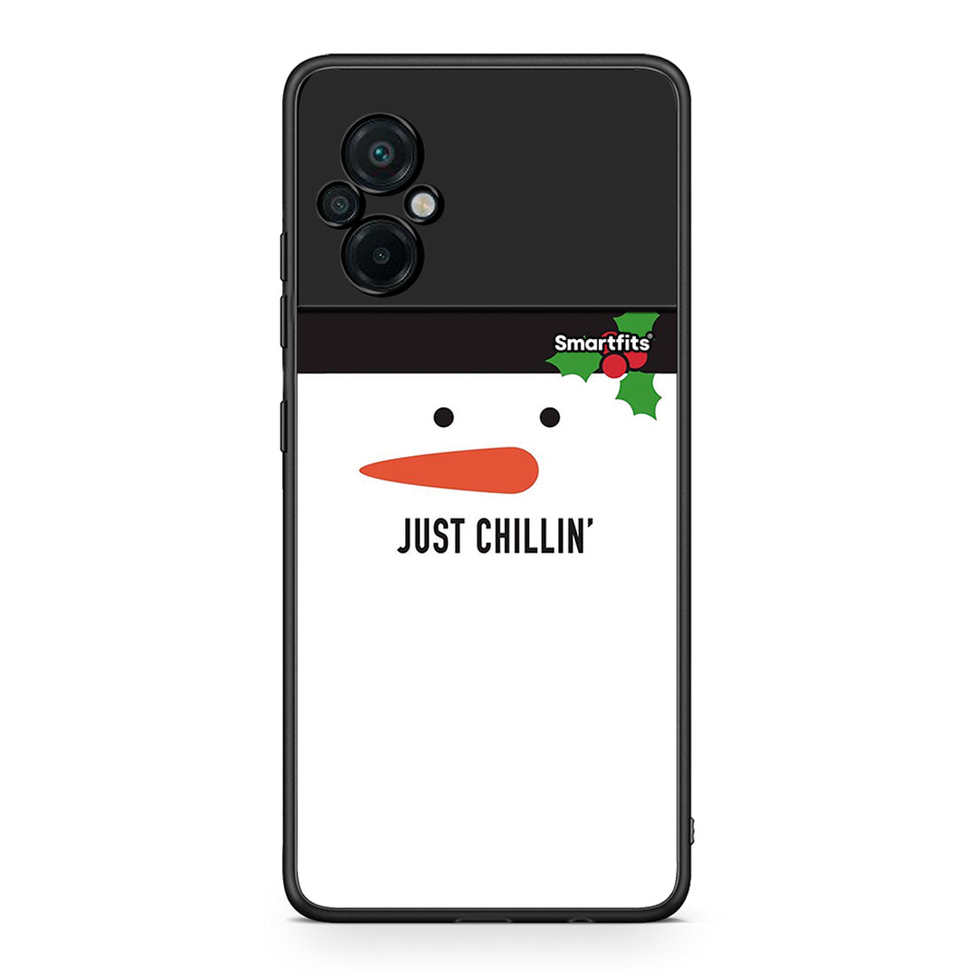 Xiaomi Poco M5 / Redmi Note 11E Christmas Chillin θήκη από τη Smartfits με σχέδιο στο πίσω μέρος και μαύρο περίβλημα | Smartphone case with colorful back and black bezels by Smartfits