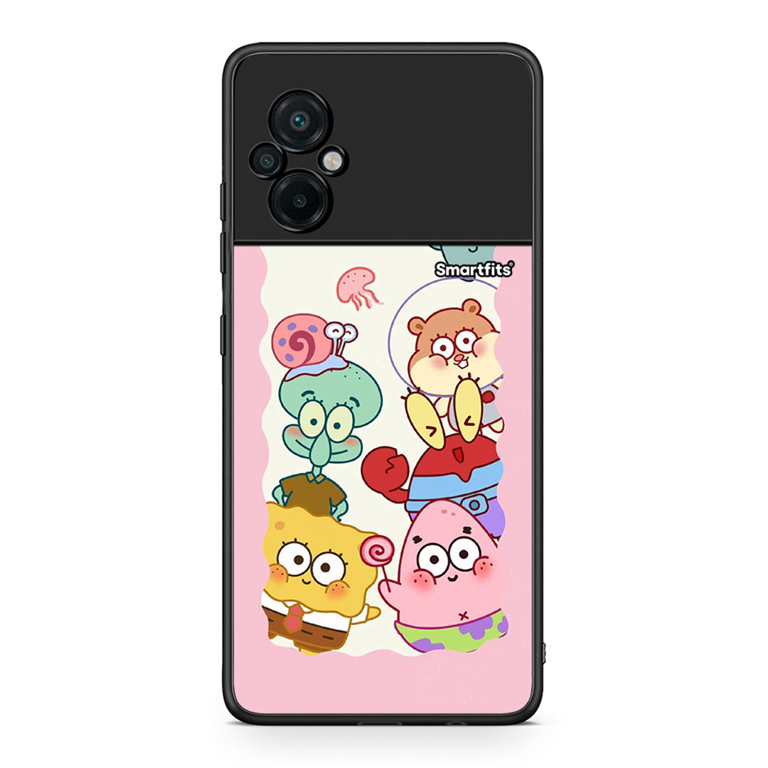 Xiaomi Poco M5 / Redmi Note 11E Cute Companion θήκη από τη Smartfits με σχέδιο στο πίσω μέρος και μαύρο περίβλημα | Smartphone case with colorful back and black bezels by Smartfits