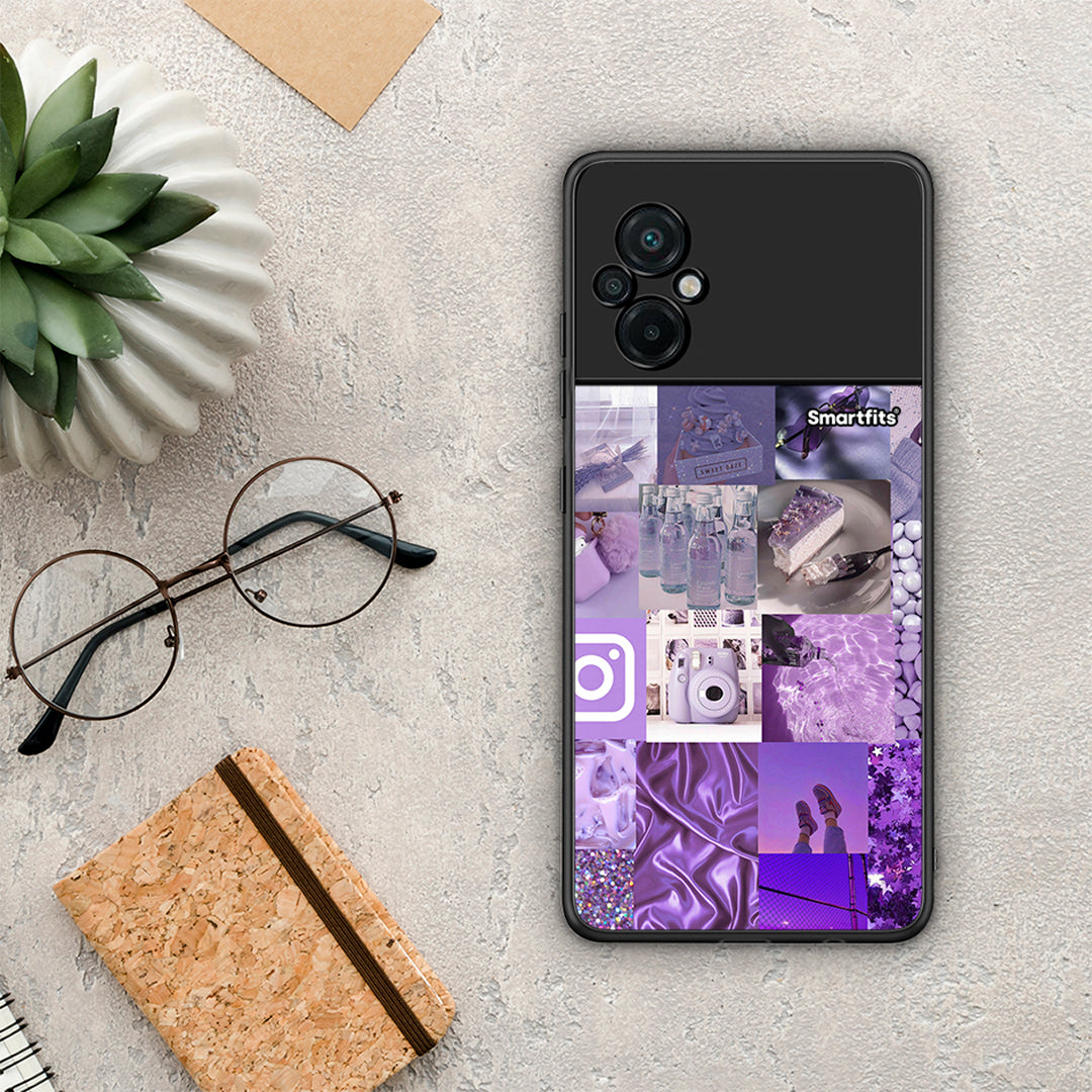 Purple Aesthetic Collage - Xiaomi Poco M5 θήκη
