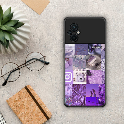 Purple Aesthetic Collage - Xiaomi Poco M5 θήκη