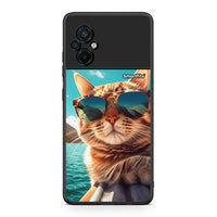 Thumbnail for Xiaomi Poco M5 / Redmi Note 11E Summer Cat θήκη από τη Smartfits με σχέδιο στο πίσω μέρος και μαύρο περίβλημα | Smartphone case with colorful back and black bezels by Smartfits