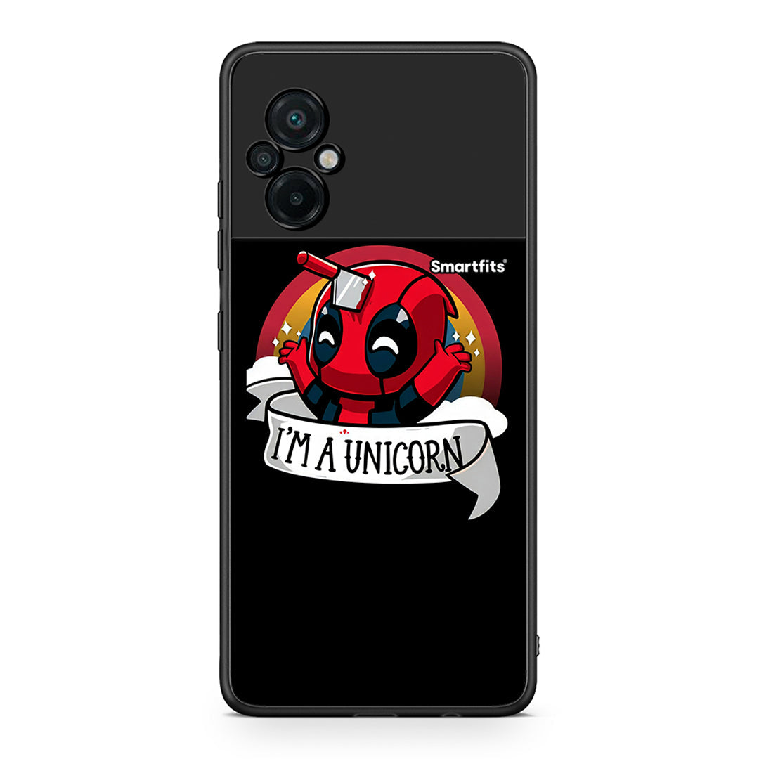 Xiaomi Poco M5 / Redmi Note 11E Unicorn Deadpool θήκη από τη Smartfits με σχέδιο στο πίσω μέρος και μαύρο περίβλημα | Smartphone case with colorful back and black bezels by Smartfits