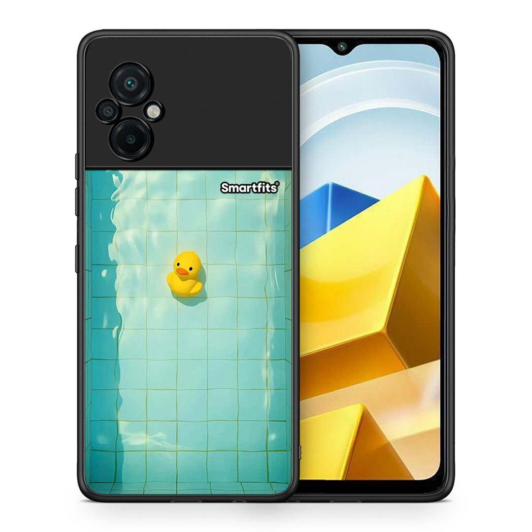 Θήκη Xiaomi Poco M5 / Redmi Note 11E Yellow Duck από τη Smartfits με σχέδιο στο πίσω μέρος και μαύρο περίβλημα | Xiaomi Poco M5 / Redmi Note 11E Yellow Duck case with colorful back and black bezels