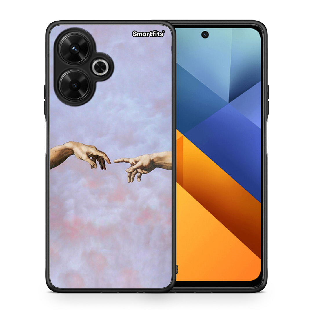 Θήκη Xiaomi Poco M6 4G Adam Hand από τη Smartfits με σχέδιο στο πίσω μέρος και μαύρο περίβλημα | Xiaomi Poco M6 4G Adam Hand case with colorful back and black bezels