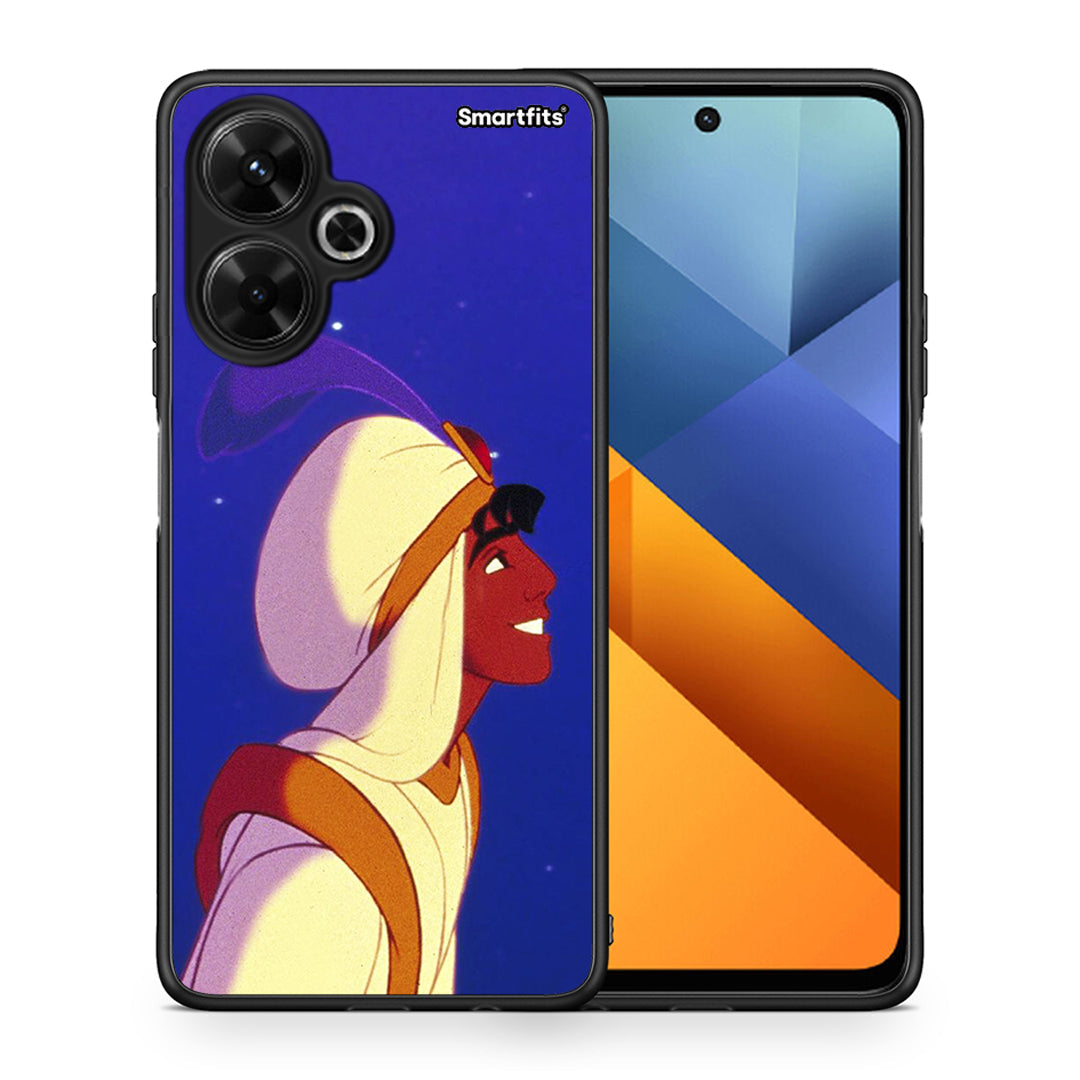 Θήκη Xiaomi Poco M6 4G Alladin And Jasmine Love 1 από τη Smartfits με σχέδιο στο πίσω μέρος και μαύρο περίβλημα | Xiaomi Poco M6 4G Alladin And Jasmine Love 1 case with colorful back and black bezels