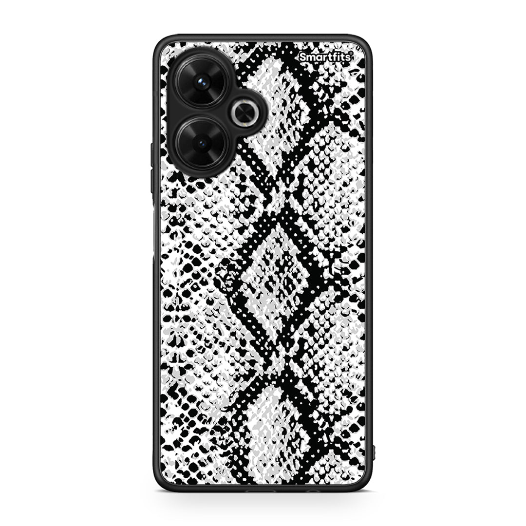 24 - Xiaomi Poco M6 4G White Snake Animal case, cover, bumper