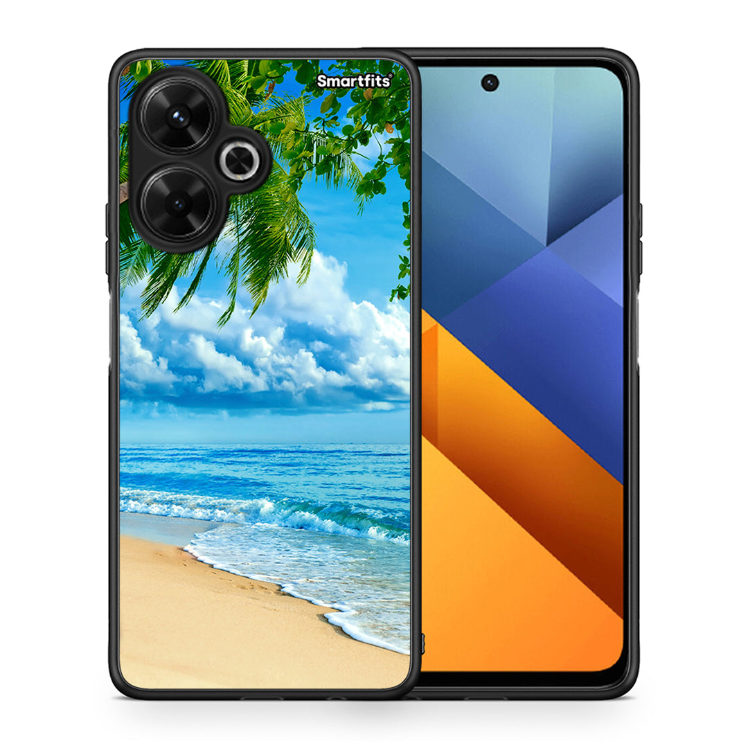 Θήκη Xiaomi Poco M6 4G Beautiful Beach από τη Smartfits με σχέδιο στο πίσω μέρος και μαύρο περίβλημα | Xiaomi Poco M6 4G Beautiful Beach case with colorful back and black bezels