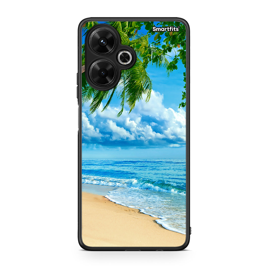 Xiaomi Poco M6 4G Beautiful Beach θήκη από τη Smartfits με σχέδιο στο πίσω μέρος και μαύρο περίβλημα | Smartphone case with colorful back and black bezels by Smartfits