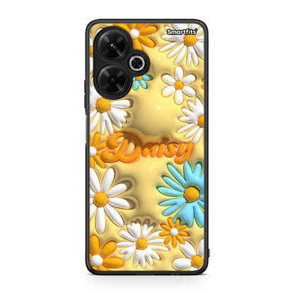 Xiaomi Poco M6 4G Bubble Daisies θήκη από τη Smartfits με σχέδιο στο πίσω μέρος και μαύρο περίβλημα | Smartphone case with colorful back and black bezels by Smartfits