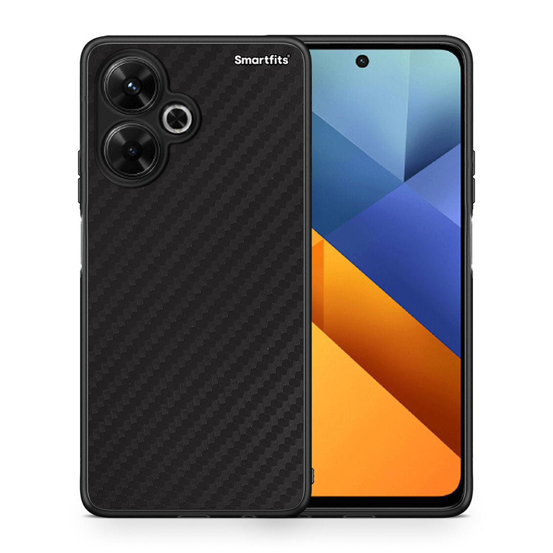 Θήκη Xiaomi Poco M6 4G Carbon Black από τη Smartfits με σχέδιο στο πίσω μέρος και μαύρο περίβλημα | Xiaomi Poco M6 4G Carbon Black case with colorful back and black bezels