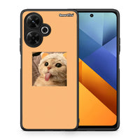 Thumbnail for Θήκη Xiaomi Poco M6 4G Cat Tongue από τη Smartfits με σχέδιο στο πίσω μέρος και μαύρο περίβλημα | Xiaomi Poco M6 4G Cat Tongue case with colorful back and black bezels