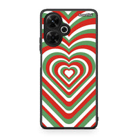 Thumbnail for Xiaomi Poco M6 4G Christmas Hearts θήκη από τη Smartfits με σχέδιο στο πίσω μέρος και μαύρο περίβλημα | Smartphone case with colorful back and black bezels by Smartfits