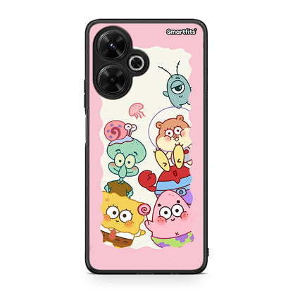 Xiaomi Poco M6 4G Cute Companion θήκη από τη Smartfits με σχέδιο στο πίσω μέρος και μαύρο περίβλημα | Smartphone case with colorful back and black bezels by Smartfits