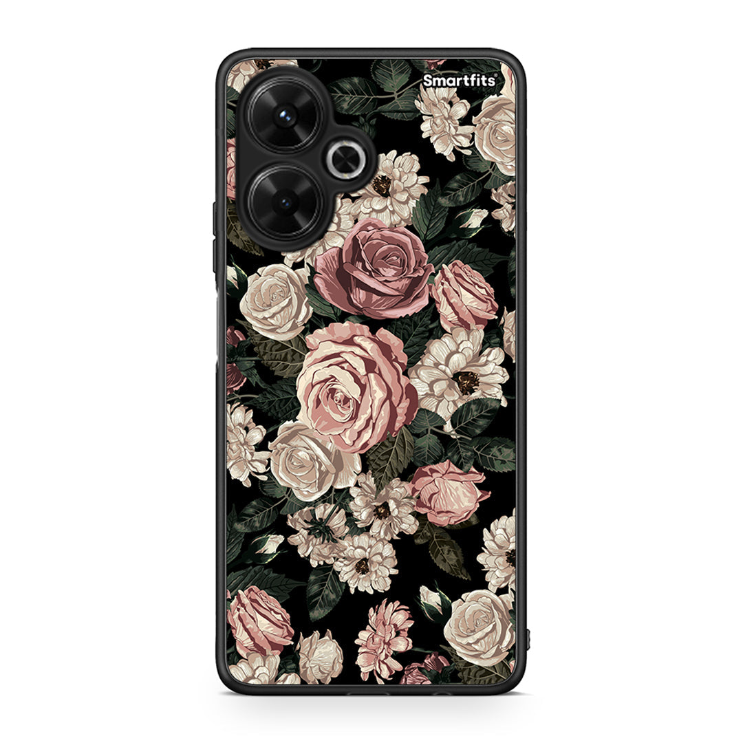 4 - Xiaomi Poco M6 4G Wild Roses Flower case, cover, bumper