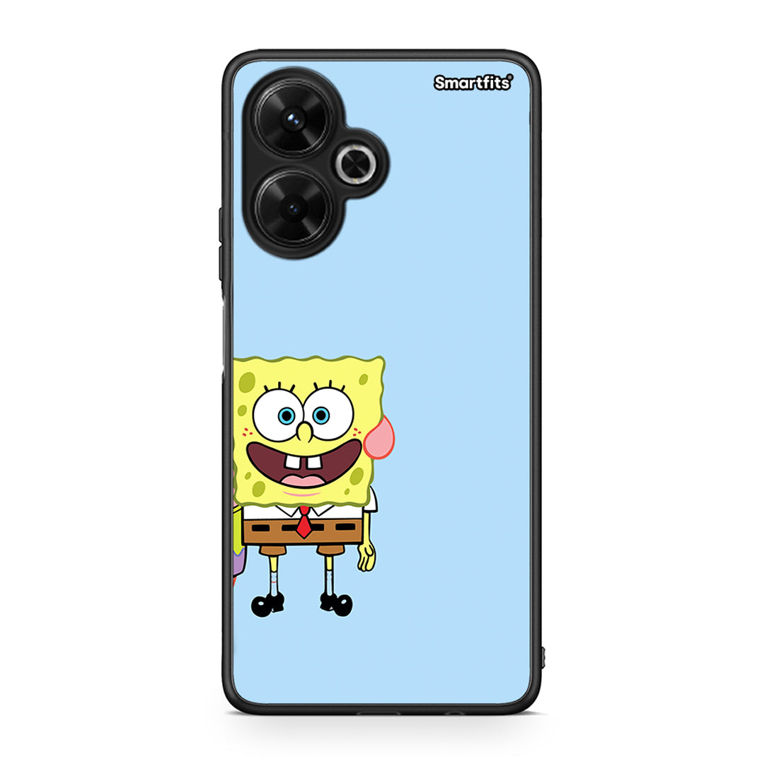 Xiaomi Poco M6 4G Friends Bob θήκη από τη Smartfits με σχέδιο στο πίσω μέρος και μαύρο περίβλημα | Smartphone case with colorful back and black bezels by Smartfits