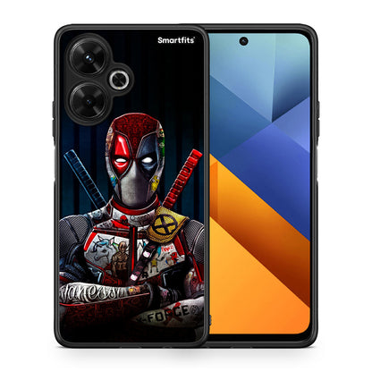 Θήκη Xiaomi Poco M6 4G Funny Guy από τη Smartfits με σχέδιο στο πίσω μέρος και μαύρο περίβλημα | Xiaomi Poco M6 4G Funny Guy case with colorful back and black bezels