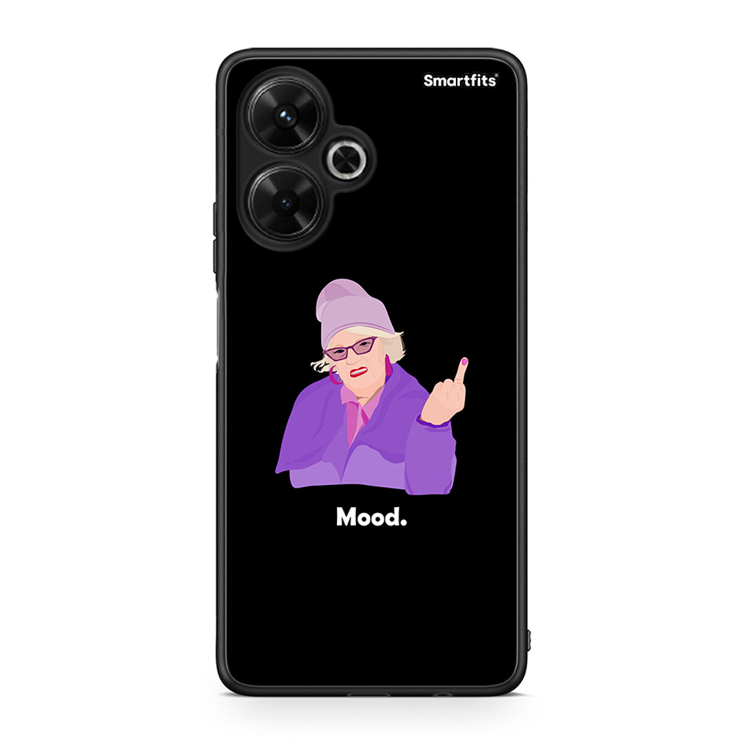 Xiaomi Poco M6 4G Grandma Mood Black θήκη από τη Smartfits με σχέδιο στο πίσω μέρος και μαύρο περίβλημα | Smartphone case with colorful back and black bezels by Smartfits