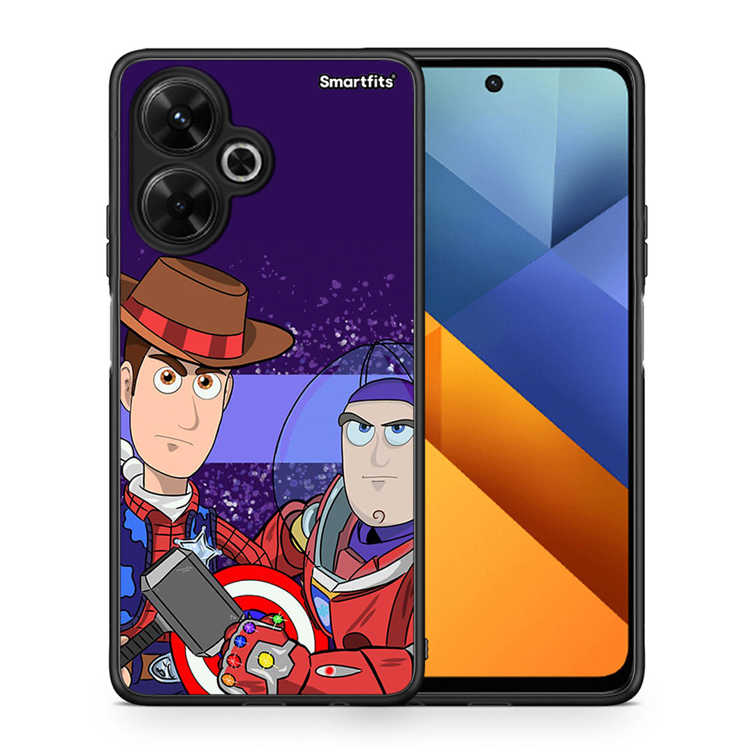 Θήκη Xiaomi Poco M6 4G Infinity Story από τη Smartfits με σχέδιο στο πίσω μέρος και μαύρο περίβλημα | Xiaomi Poco M6 4G Infinity Story case with colorful back and black bezels