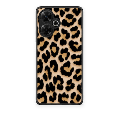 Θήκη Xiaomi Poco M6 4G Leopard Print Tan Small από τη Smartfits με σχέδιο στο πίσω μέρος και μαύρο περίβλημα | Xiaomi Poco M6 4G Leopard Print Tan Small case with colorful back and black bezels