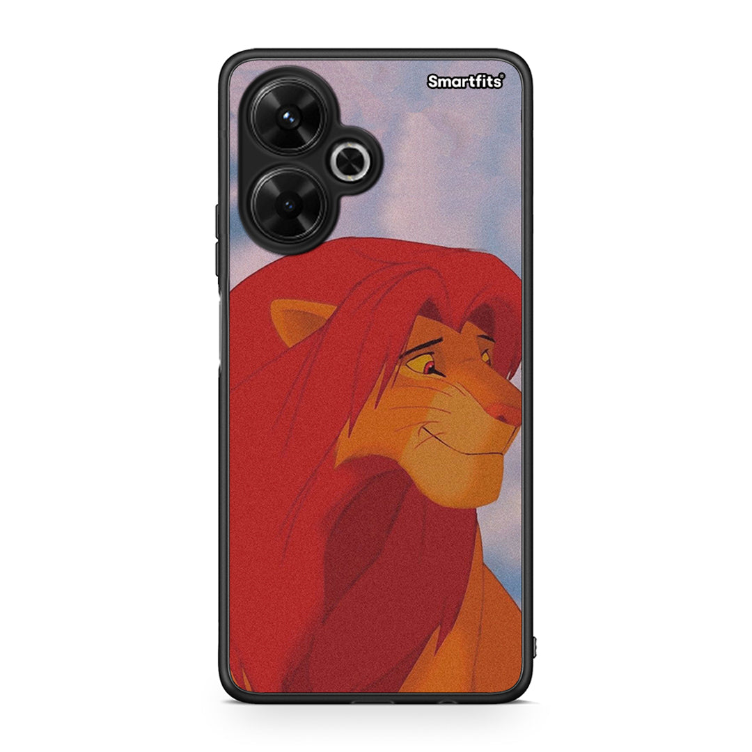 Xiaomi Poco M6 4G Lion Love 1 Θήκη Αγίου Βαλεντίνου από τη Smartfits με σχέδιο στο πίσω μέρος και μαύρο περίβλημα | Smartphone case with colorful back and black bezels by Smartfits