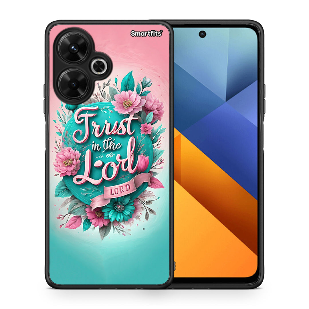Θήκη Xiaomi Poco M6 4G Lord Trust από τη Smartfits με σχέδιο στο πίσω μέρος και μαύρο περίβλημα | Xiaomi Poco M6 4G Lord Trust case with colorful back and black bezels