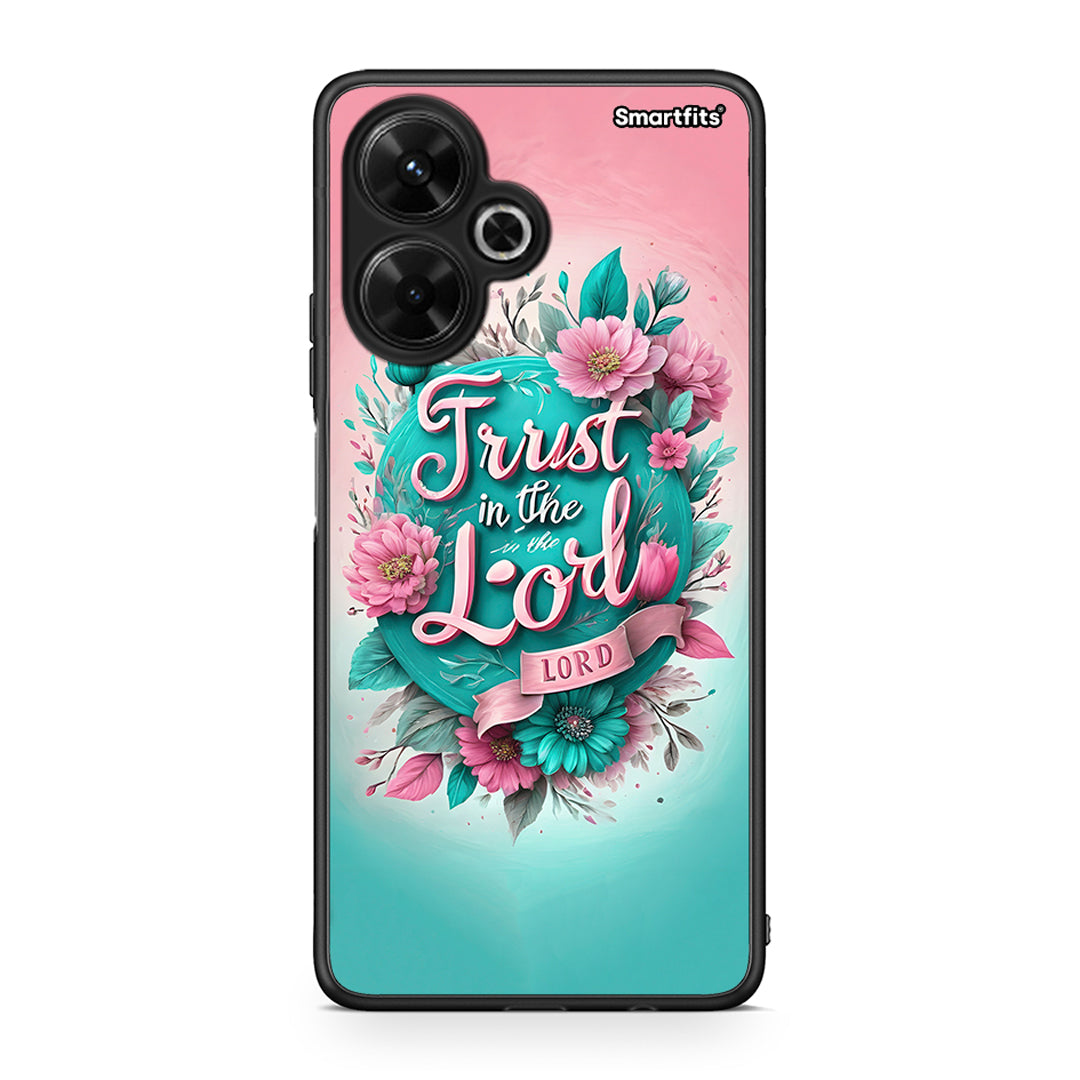 Xiaomi Poco M6 4G Lord Trust θήκη από τη Smartfits με σχέδιο στο πίσω μέρος και μαύρο περίβλημα | Smartphone case with colorful back and black bezels by Smartfits