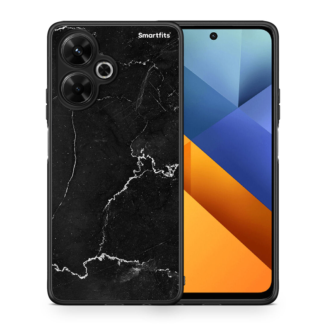 Θήκη Xiaomi Poco M6 4G Marble Black από τη Smartfits με σχέδιο στο πίσω μέρος και μαύρο περίβλημα | Xiaomi Poco M6 4G Marble Black case with colorful back and black bezels