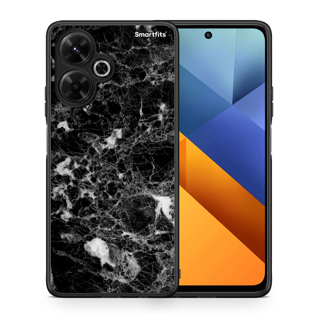 Θήκη Xiaomi Poco M6 4G Male Marble από τη Smartfits με σχέδιο στο πίσω μέρος και μαύρο περίβλημα | Xiaomi Poco M6 4G Male Marble case with colorful back and black bezels