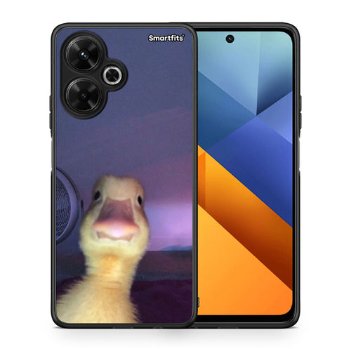 Θήκη Xiaomi Poco M6 4G Meme Duck από τη Smartfits με σχέδιο στο πίσω μέρος και μαύρο περίβλημα | Xiaomi Poco M6 4G Meme Duck case with colorful back and black bezels