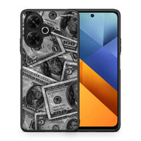 Thumbnail for Θήκη Xiaomi Poco M6 4G Money Dollars από τη Smartfits με σχέδιο στο πίσω μέρος και μαύρο περίβλημα | Xiaomi Poco M6 4G Money Dollars case with colorful back and black bezels