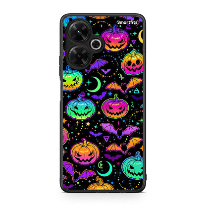 Xiaomi Poco M6 4G Neon Halloween θήκη από τη Smartfits με σχέδιο στο πίσω μέρος και μαύρο περίβλημα | Smartphone case with colorful back and black bezels by Smartfits