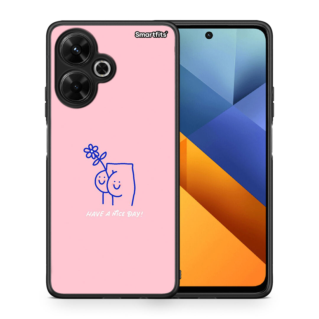 Θήκη Xiaomi Poco M6 4G Nice Day από τη Smartfits με σχέδιο στο πίσω μέρος και μαύρο περίβλημα | Xiaomi Poco M6 4G Nice Day case with colorful back and black bezels