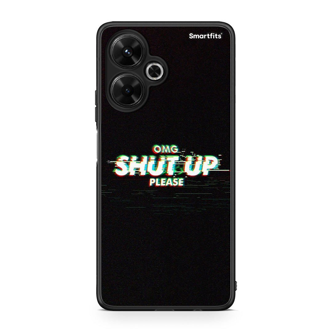 Xiaomi Poco M6 4G OMG ShutUp θήκη από τη Smartfits με σχέδιο στο πίσω μέρος και μαύρο περίβλημα | Smartphone case with colorful back and black bezels by Smartfits