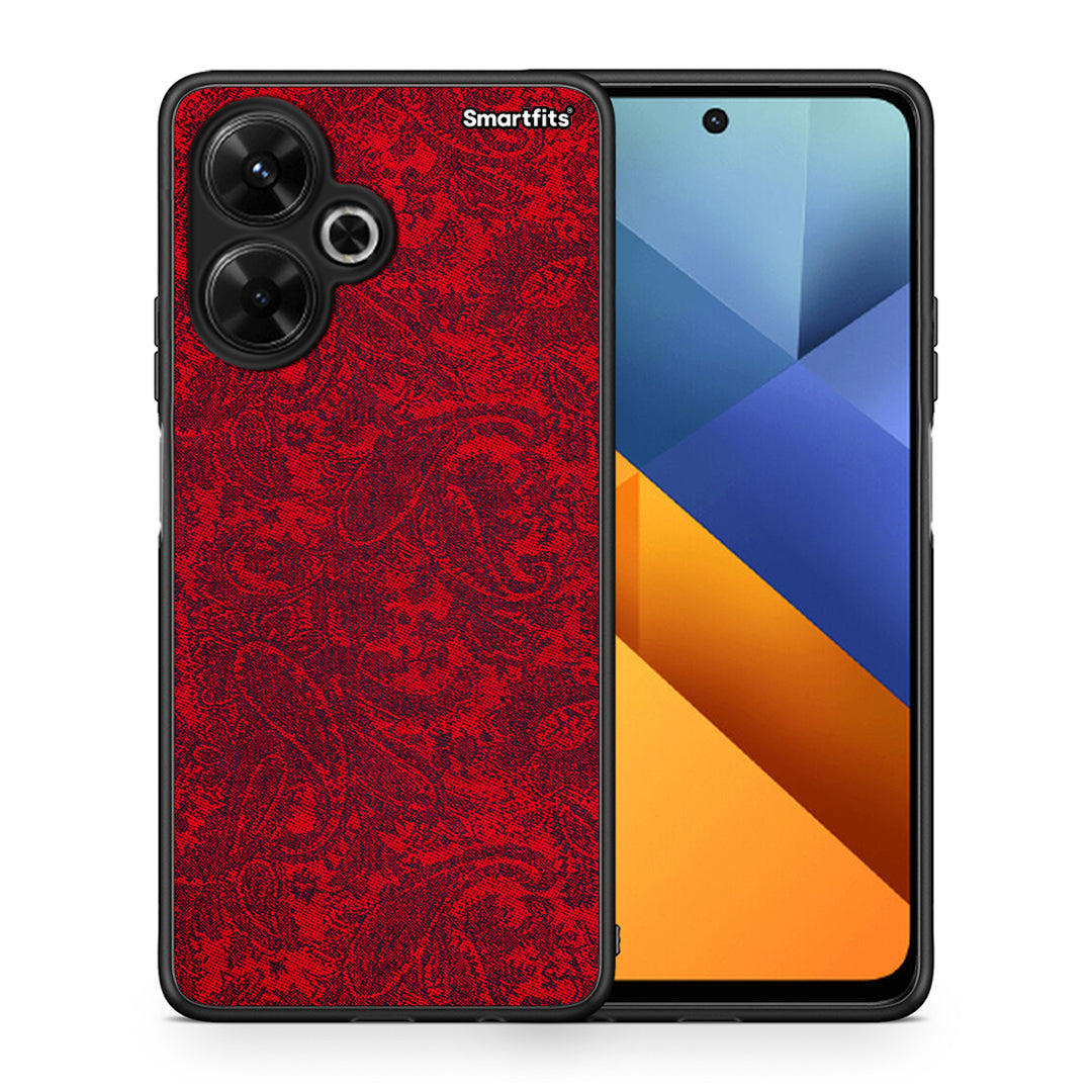 Θήκη Xiaomi Poco M6 4G Paisley Cashmere από τη Smartfits με σχέδιο στο πίσω μέρος και μαύρο περίβλημα | Xiaomi Poco M6 4G Paisley Cashmere case with colorful back and black bezels