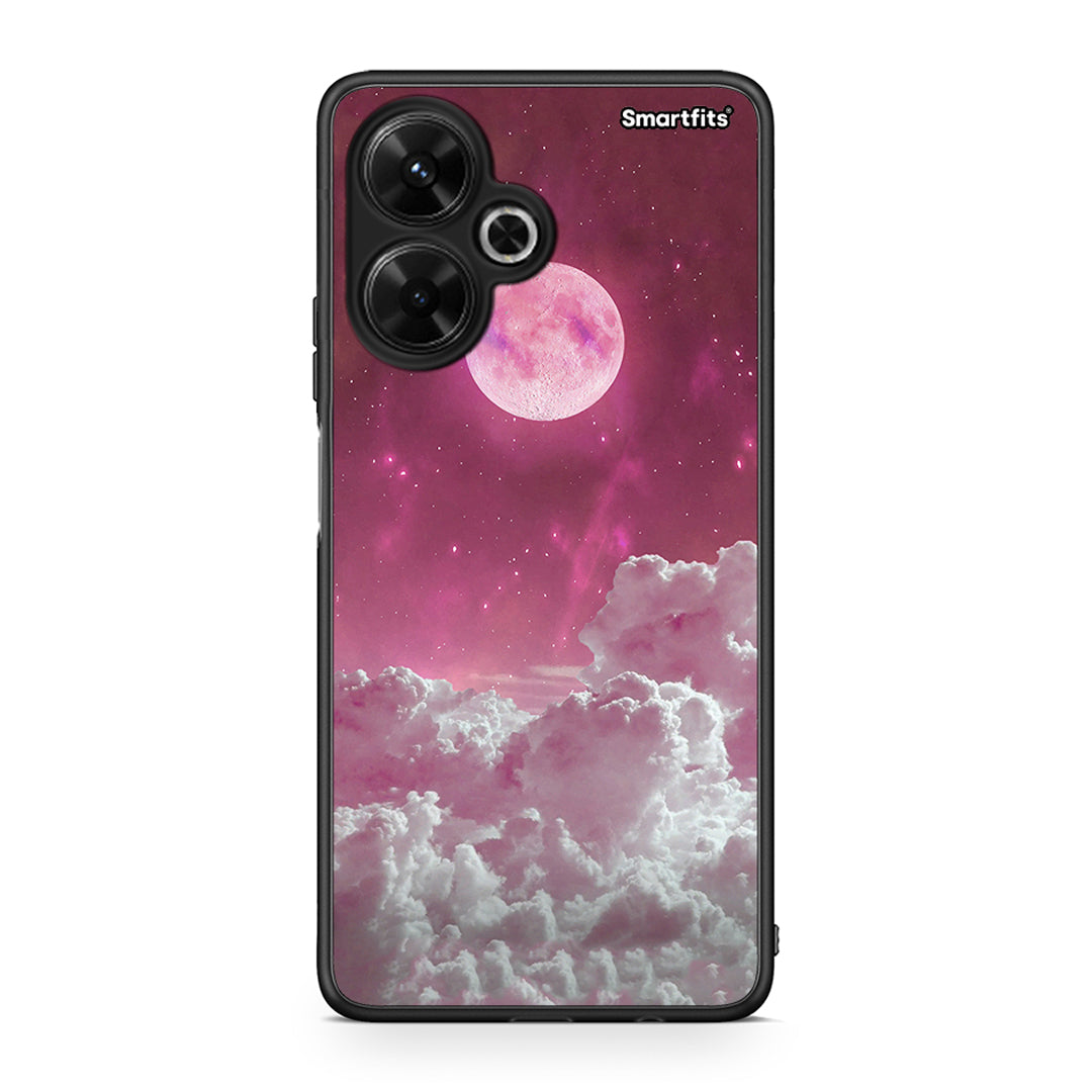 Xiaomi Poco M6 4G Pink Moon Θήκη από τη Smartfits με σχέδιο στο πίσω μέρος και μαύρο περίβλημα | Smartphone case with colorful back and black bezels by Smartfits