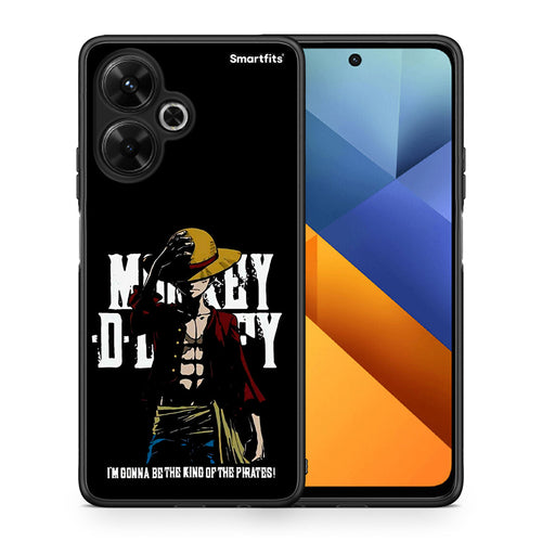 Θήκη Xiaomi Poco M6 4G Pirate King από τη Smartfits με σχέδιο στο πίσω μέρος και μαύρο περίβλημα | Xiaomi Poco M6 4G Pirate King case with colorful back and black bezels