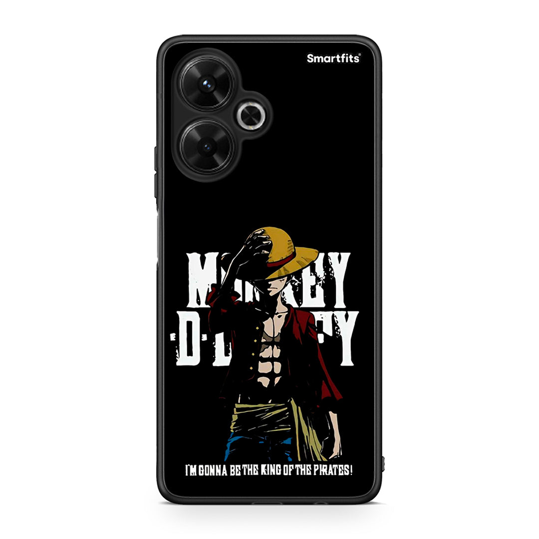 Xiaomi Poco M6 4G Pirate King θήκη από τη Smartfits με σχέδιο στο πίσω μέρος και μαύρο περίβλημα | Smartphone case with colorful back and black bezels by Smartfits