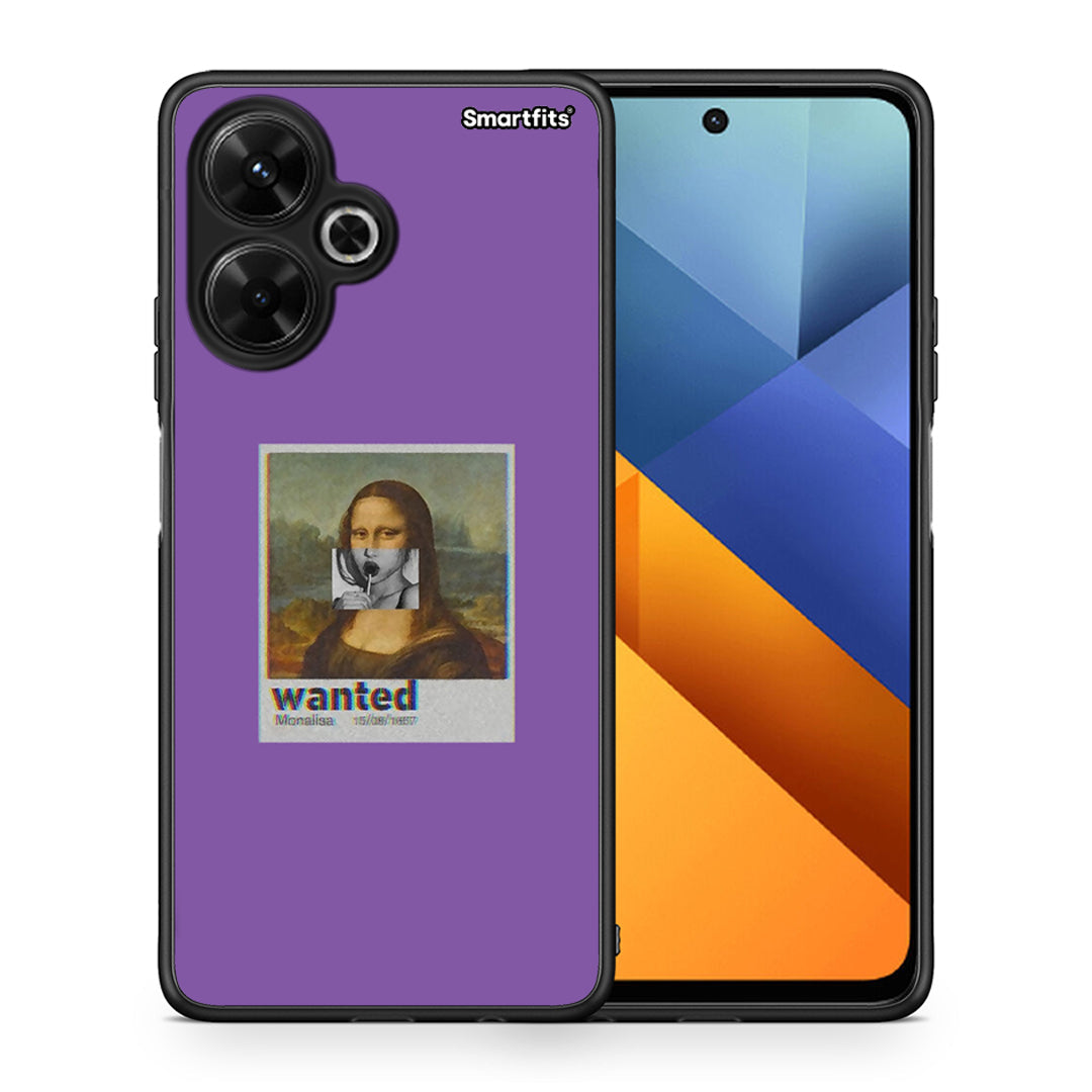 Θήκη Xiaomi Poco M6 4G Monalisa Popart από τη Smartfits με σχέδιο στο πίσω μέρος και μαύρο περίβλημα | Xiaomi Poco M6 4G Monalisa Popart case with colorful back and black bezels