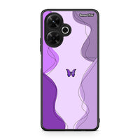 Thumbnail for Xiaomi Poco M6 4G Purple Mariposa Θήκη Αγίου Βαλεντίνου από τη Smartfits με σχέδιο στο πίσω μέρος και μαύρο περίβλημα | Smartphone case with colorful back and black bezels by Smartfits