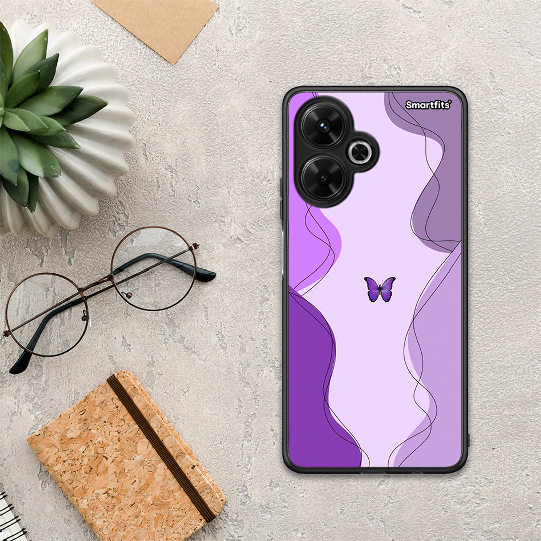 Purple Mariposa - Xiaomi Poco M6 4G θήκη